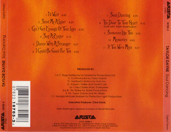 Taylor Dayne - Soul Dancing (CD, Album) - Image 2
