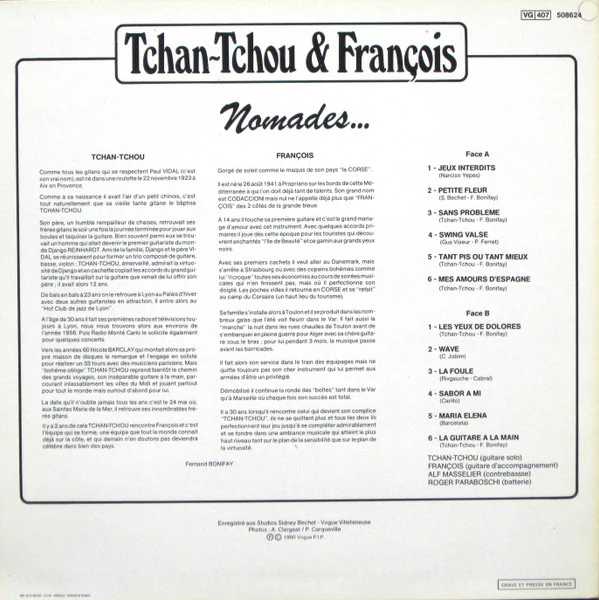 Tchan-Tchou* & François* - Nomades ... (LP, Album) - Image 2