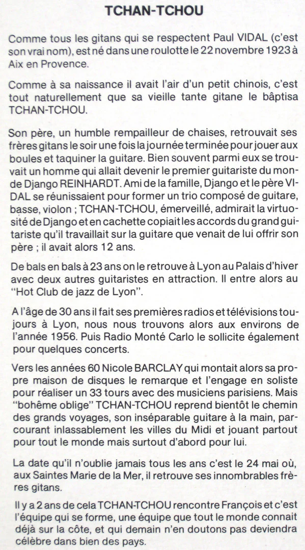 Tchan-Tchou* & François* - Nomades ... (LP, Album) - Image 4