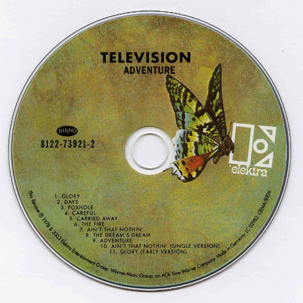 Television - Adventure (CD, Album, RE, RM, Gat) - Image 3