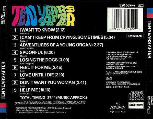 Ten Years After - Ten Years After (CD, Album, RE) - Image 2