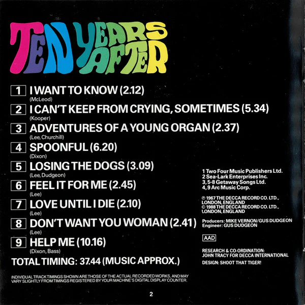 Ten Years After - Ten Years After (CD, Album, RE) - Image 5