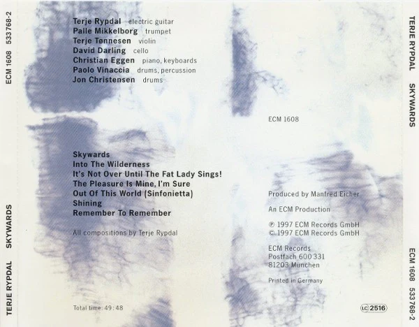 Terje Rypdal - Skywards (CD, Album) - Image 3