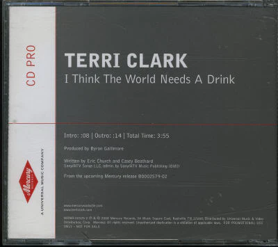 Terri Clark - I Think The World Needs A Drink (CD, Single, Promo) - Image 2