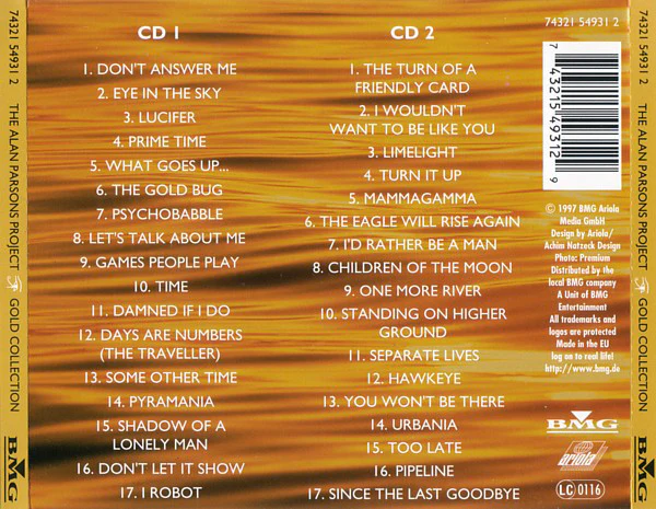 The Alan Parsons Project - Gold Collection (2xCD, Comp) - Image 2