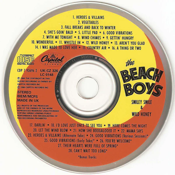 The Beach Boys - Smiley Smile / Wild Honey (CD, Comp, RM) - Image 3