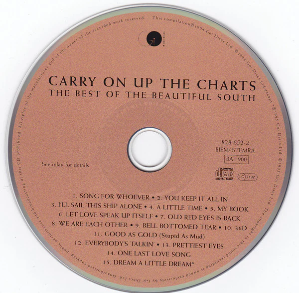 The Beautiful South - Carry On Up The Charts (The Best Of The Beautiful South) (CD, Comp, RE) - Image 3