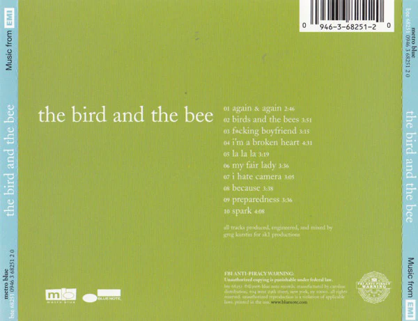 The Bird And The Bee - The Bird And The Bee (CD, Album) - Image 2