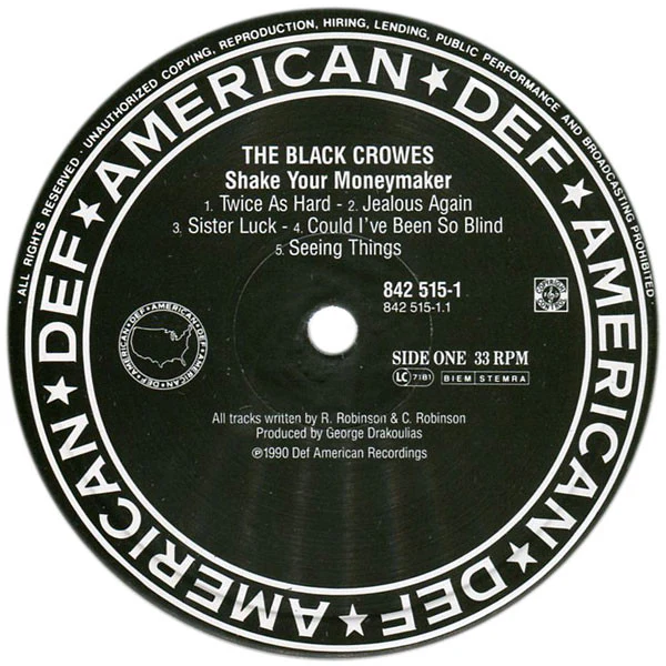 The Black Crowes - Shake Your Money Maker (LP, Album) - Image 4