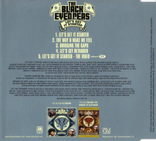 The Black Eyed Peas* - Let's Get It Started (CD, Maxi, Enh) - Image 2