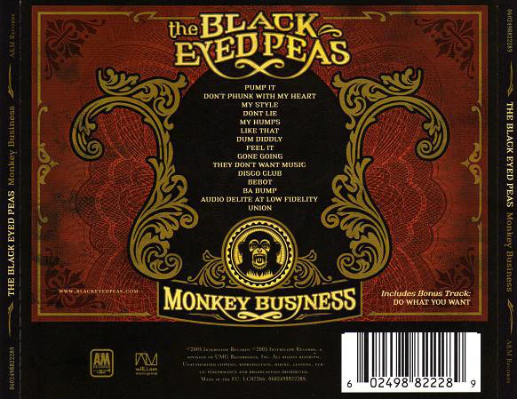 The Black Eyed Peas* - Monkey Business (CD, Album) - Image 2
