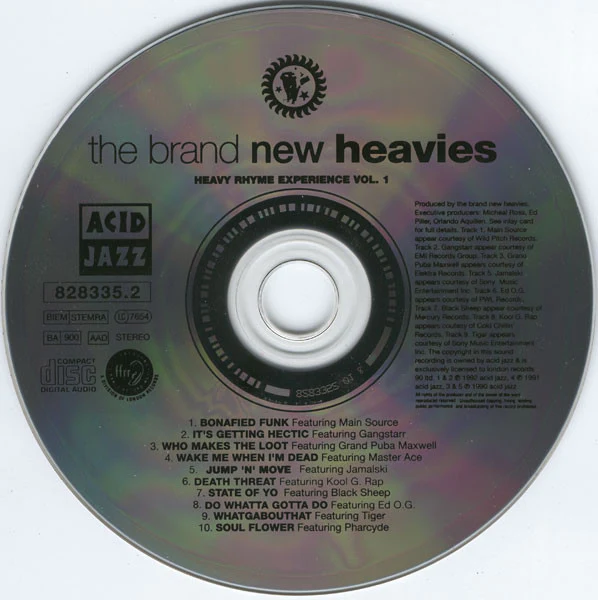 The Brand New Heavies - Heavy Rhyme Experience: Vol. 1 (CD, Album) - Image 3