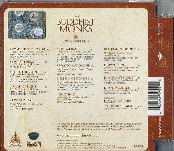 The Buddhist Monks Sakya Tashi Ling* - The Buddhist Monks - Sakya Tashi Ling (CD) - Image 2