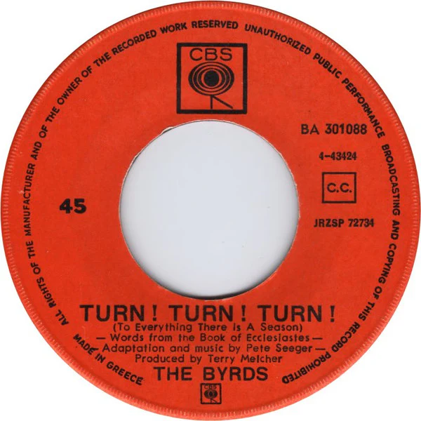 The Byrds - Turn! Turn! Turn! (7", Single)