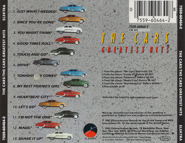 The Cars - The Cars Greatest Hits (CD, Comp, RE) - Image 2
