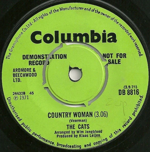 The Cats - One Way Wind  (7", Single, Promo) - Image 2