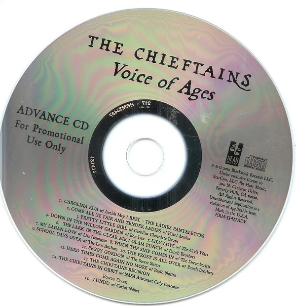 The Chieftains - Voice Of Ages (CD, Advance, Album, Promo) - Image 2