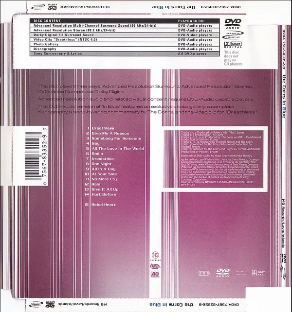 The Corrs - In Blue (DVD-A, Album, Multichannel) - Image 2