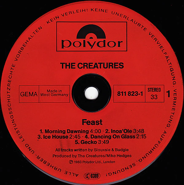 The Creatures - Feast (LP, Album) - Image 3