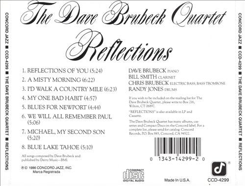 The Dave Brubeck Quartet - Reflections (CD, Album) - Image 2