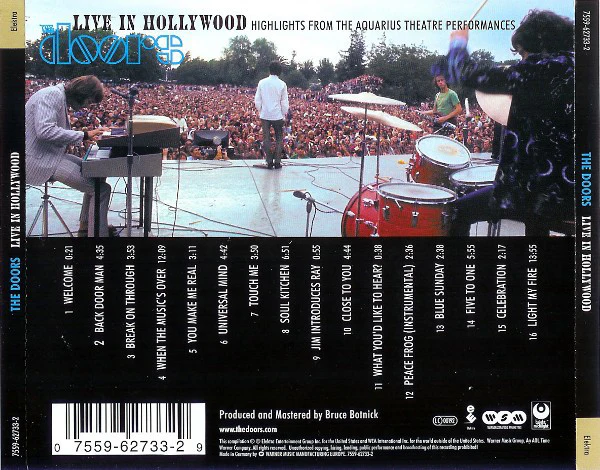 The Doors - Live In Hollywood (Highlights From The Aquarius Theatre Performances) (CD, Comp, Ltd) - Image 2