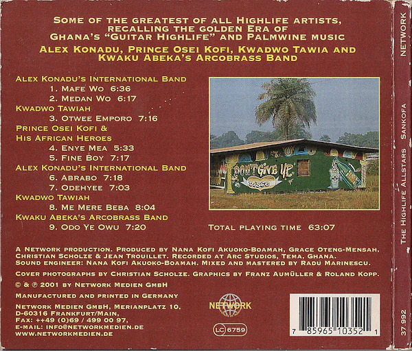 The Highlife Allstars - Sankofa (CD, Album) - Image 4