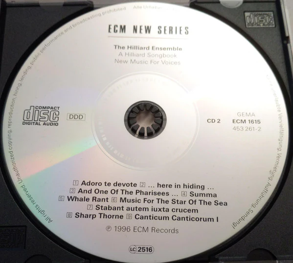 The Hilliard Ensemble - A Hilliard Songbook - New Music For Voices (2xCD, Album) - Image 5
