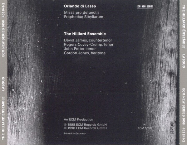 The Hilliard Ensemble - Lassus (CD, Album) - Image 3