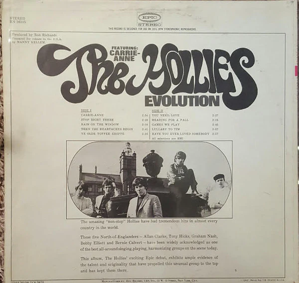 The Hollies - Evolution (LP, Album, Pit) - Image 2