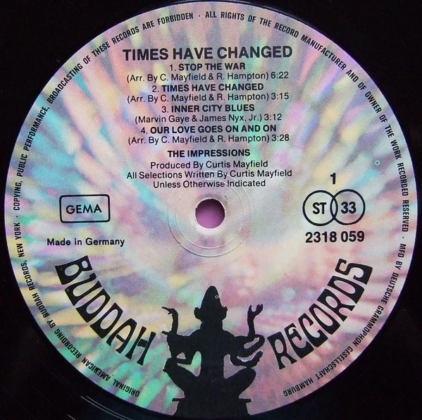 The Impressions - Times Have Changed (LP, Album) - Image 3