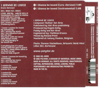 The Kelly Family - I Wanna Be Loved (CD, Single) - Image 3