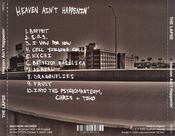 The Lapse - Heaven Ain't Happenin' (CD, Album) - Image 2