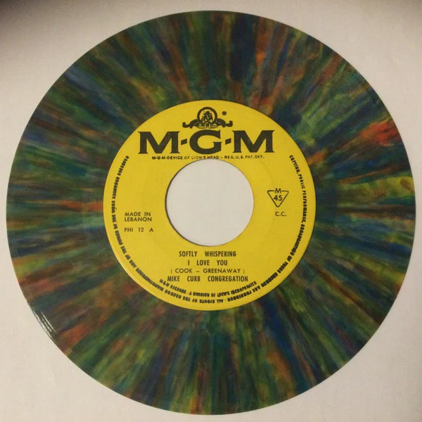 The Mike Curb Congregation* - Softly Whispering I Love You / Burning Bridges (7", Single, Mul) - Image 2