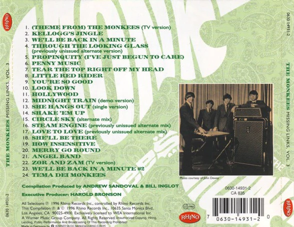 The Monkees - Missing Links, Volume Three (CD, Comp) - Image 4