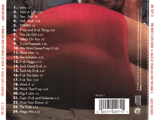 The New 2 Live Crew - Back At Your Ass For The Nine-4 (CD, Album) - Image 2