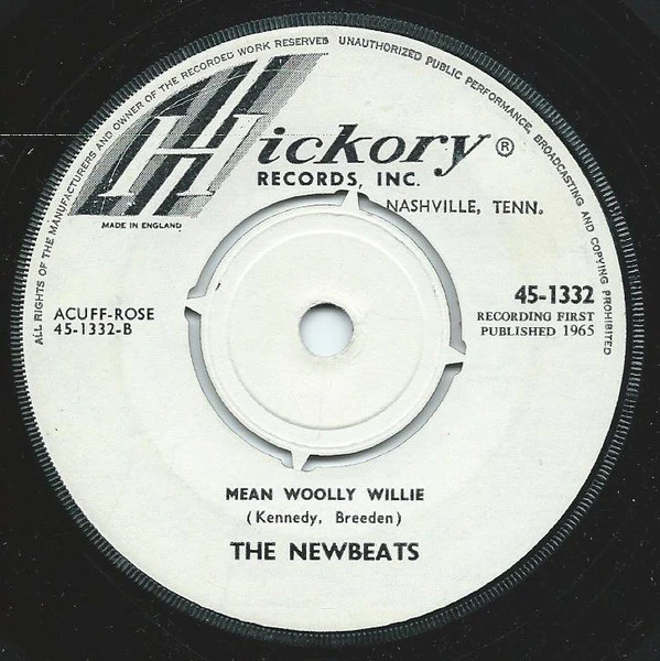 The Newbeats - Run, Baby Run (Back Into My Arms) / Mean Woolly Willie (7") - Image 2