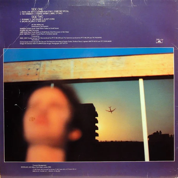 The Passions - Thirty Thousand Feet Over China (LP, Album) - Image 2