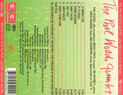 The Phil Woods Quintet - Plays The Music Of Jim McNeely (CD, Album) - Image 2