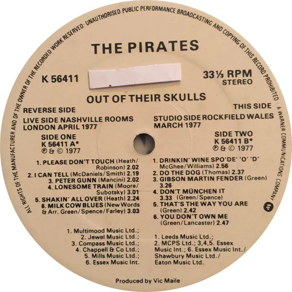 The Pirates (3) - Out Of Their Skulls (LP, Album) - Image 4