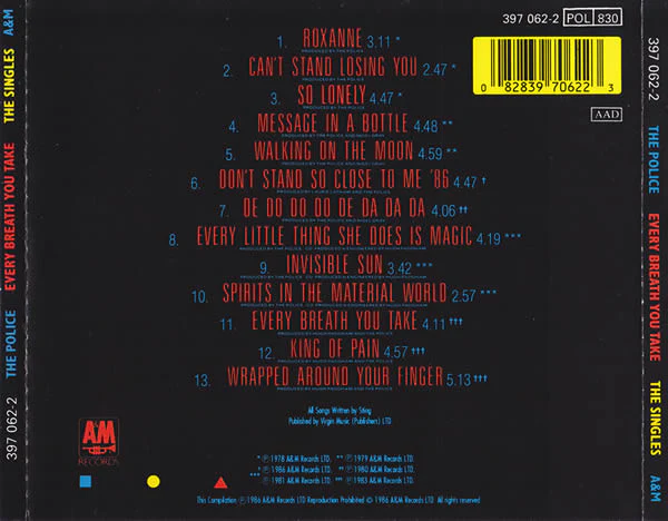 The Police - Every Breath You Take - The Singles (CD, Comp) - Image 2