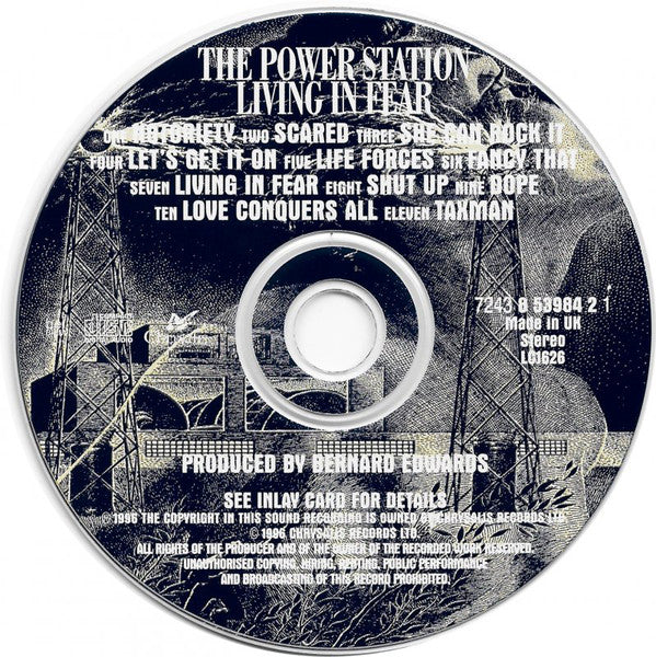 The Power Station - Living In Fear (CD, Album) - Image 3