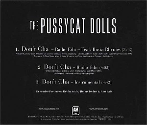 The Pussycat Dolls Featuring Busta Rhymes - Don't Cha (CD, Single, Promo) - Image 2