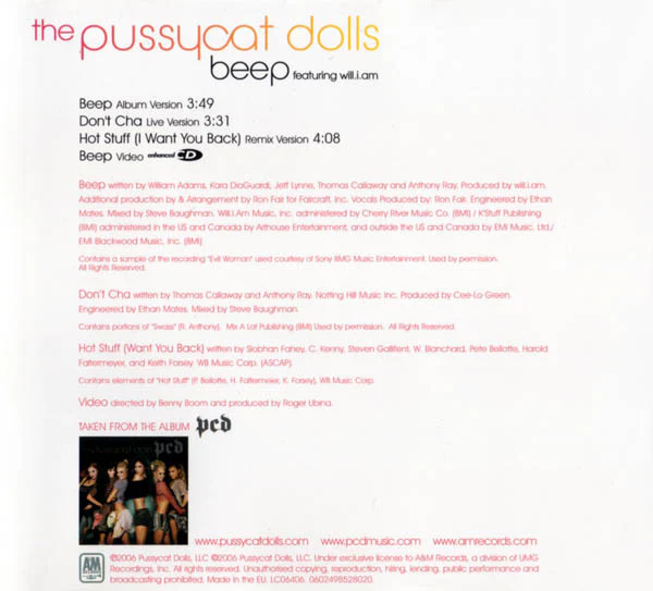 The Pussycat Dolls Featuring will.i.am* - Beep (CD, Maxi, Enh) - Image 4