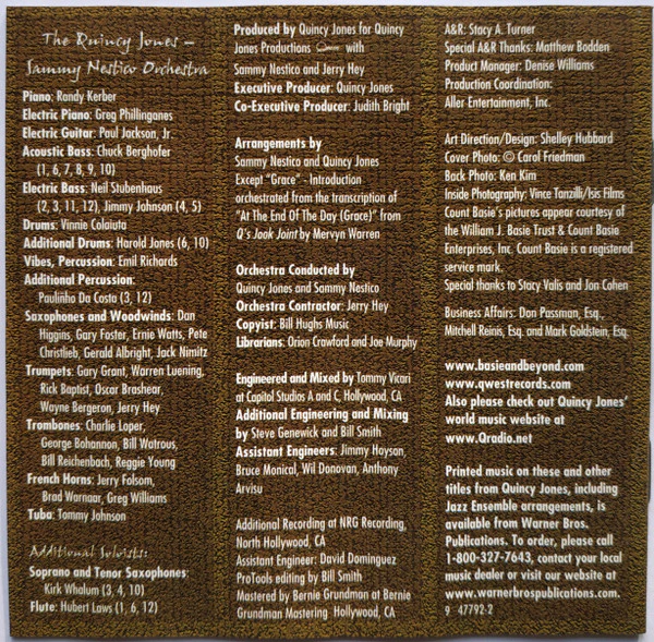 The Quincy Jones - Sammy Nestico Orchestra - Basie & Beyond (CD, Album, Promo) - Image 4