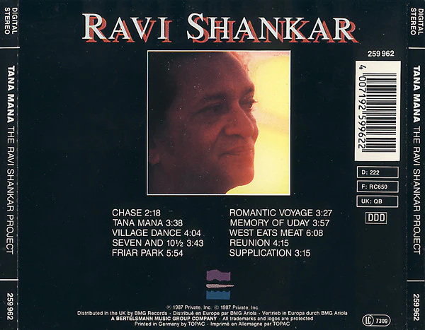 The Ravi Shankar Project* - Tana Mana (CD, Album) - Image 4