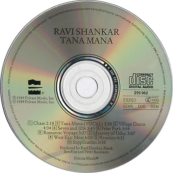 The Ravi Shankar Project* - Tana Mana (CD, Album) - Image 5