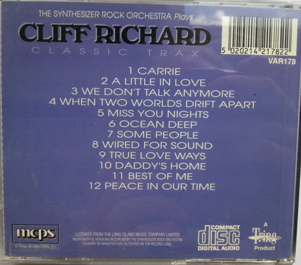 The Rockridge Synthesizer Orchestra - The Synthesizer Rock Orchestra Plays Cliff Richard Classic Trax (CD) - Image 3