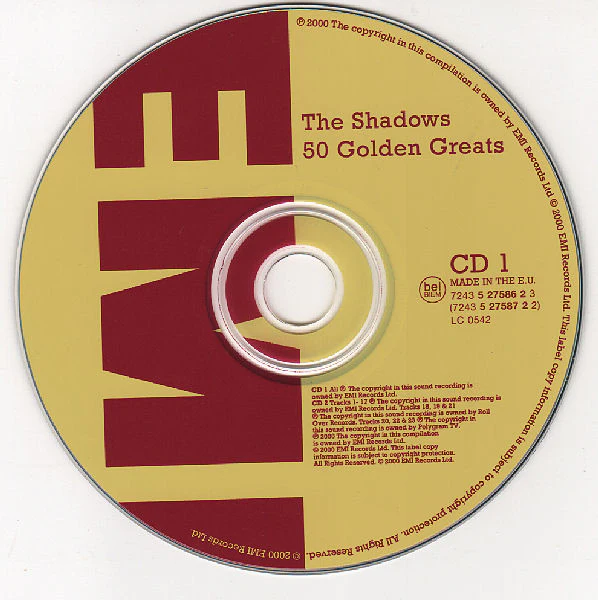 The Shadows - The Shadows 50 Golden Greats (2xCD, Comp) - Image 3