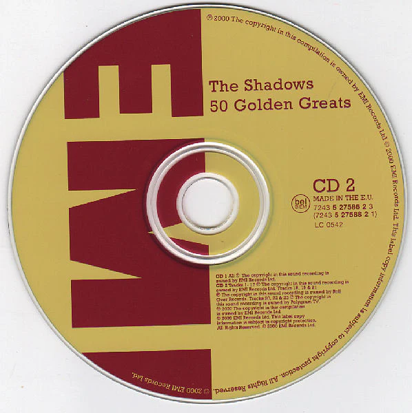 The Shadows - The Shadows 50 Golden Greats (2xCD, Comp) - Image 4