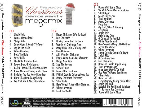 The Stars At Studio 99 - The Greatest Ever Christmas Dance Party Megamix (3xCD, Comp) - Image 3